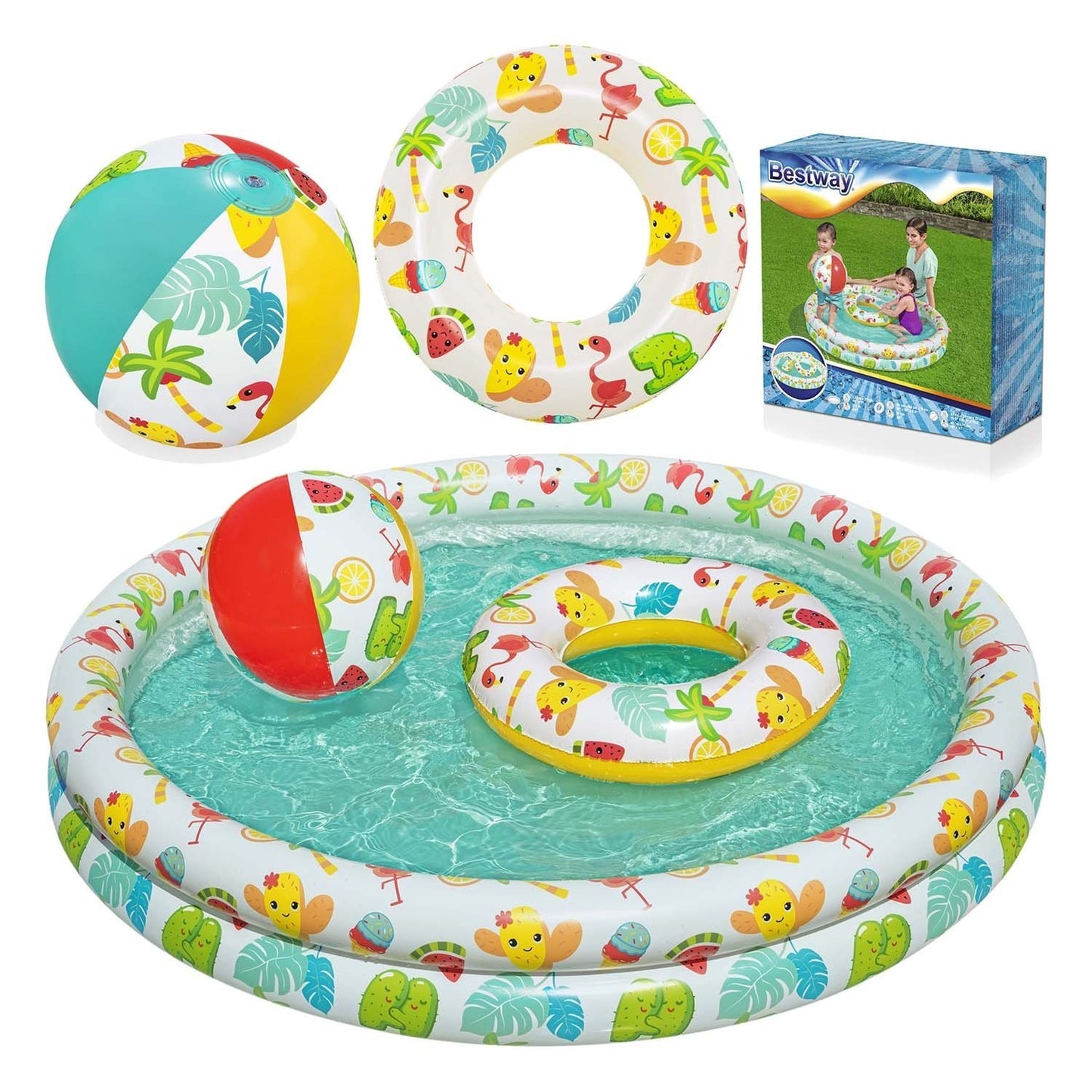 3in1 Children's pool 122 x 20 cm + CIRCLE + BALL Bestway 51124