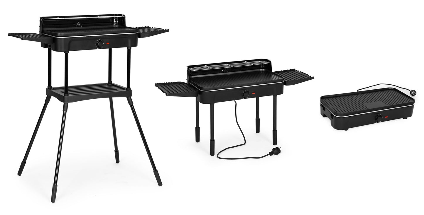 3-in-1 Electric Grill – Standing and Tabletop, Grill Plate, Drip Tray, Thermostat MultiGarden