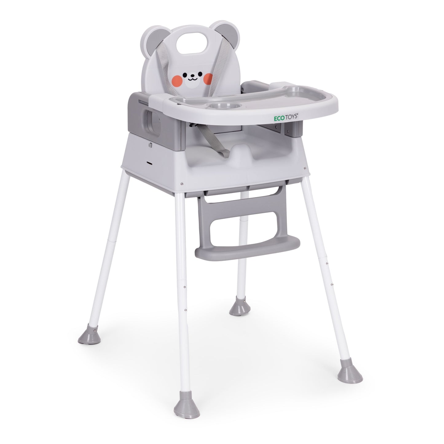 3-in-1 High Chair for Kids, Double Tray, 5-Point Harness