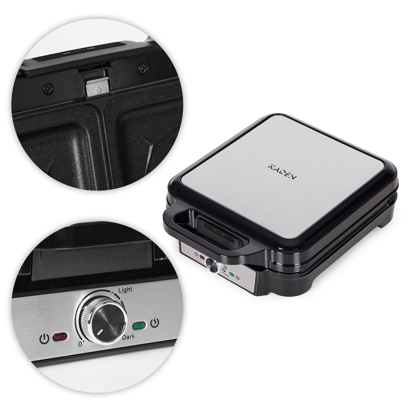 3-in-1 Sandwich, Waffle, Grill Maker – 1200W, Non-Stick