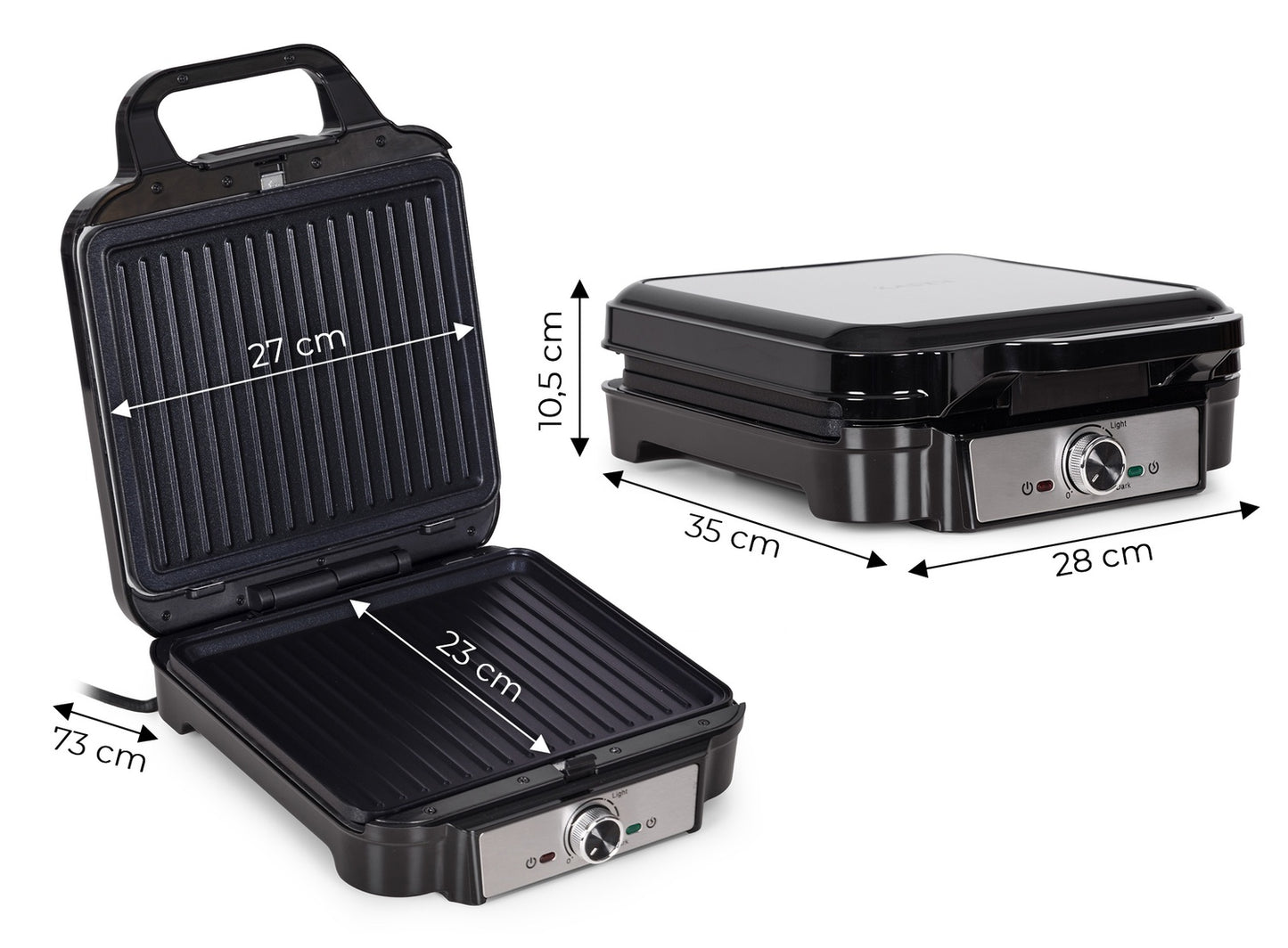 3-in-1 Sandwich, Waffle, Grill Maker – 1200W, Non-Stick