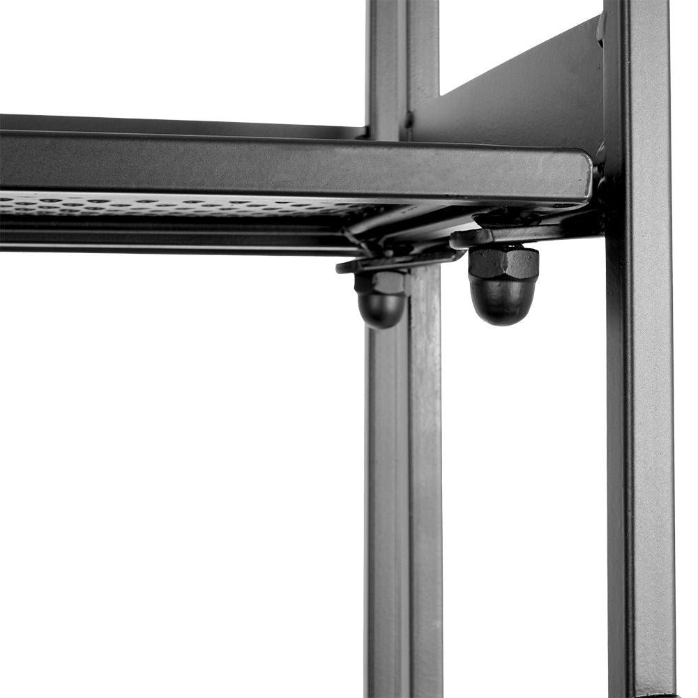 3-level Flower Stand in Black Metal for Indoors & Outdoors