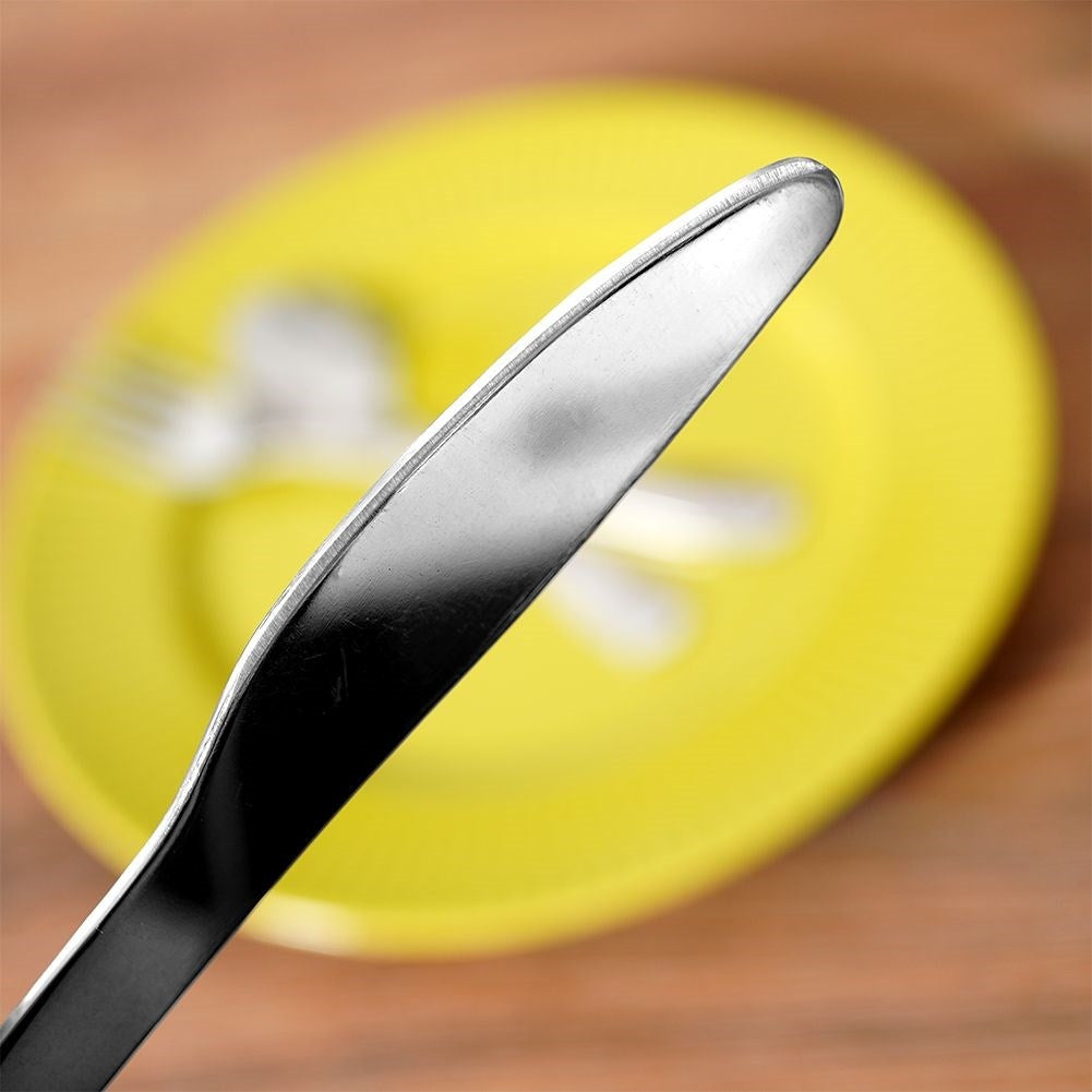 3-piece children's cutlery with butterfly decoration in stainless steel