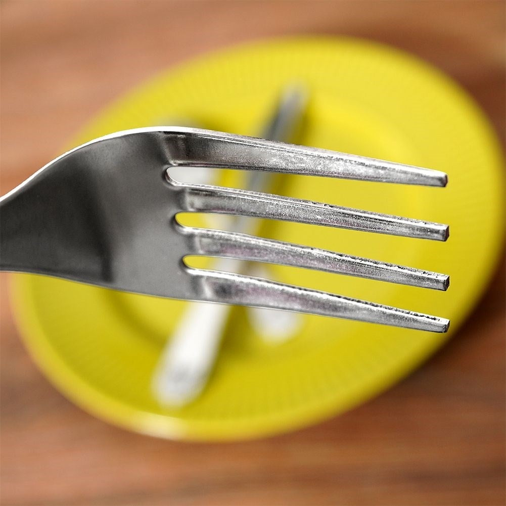 3-piece children's cutlery with butterfly decoration in stainless steel