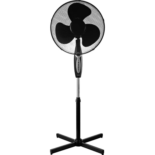 40cm Black Standing Fan with Remote & Timer, 40W