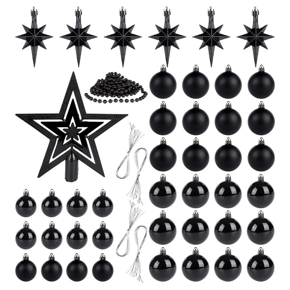 45-piece Set of Decorative Christmas Tree Balls