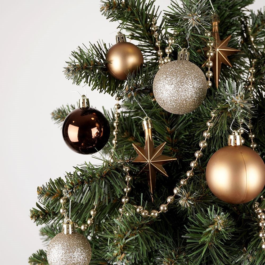45-piece Set with Unbreakable Christmas Baubles and Star