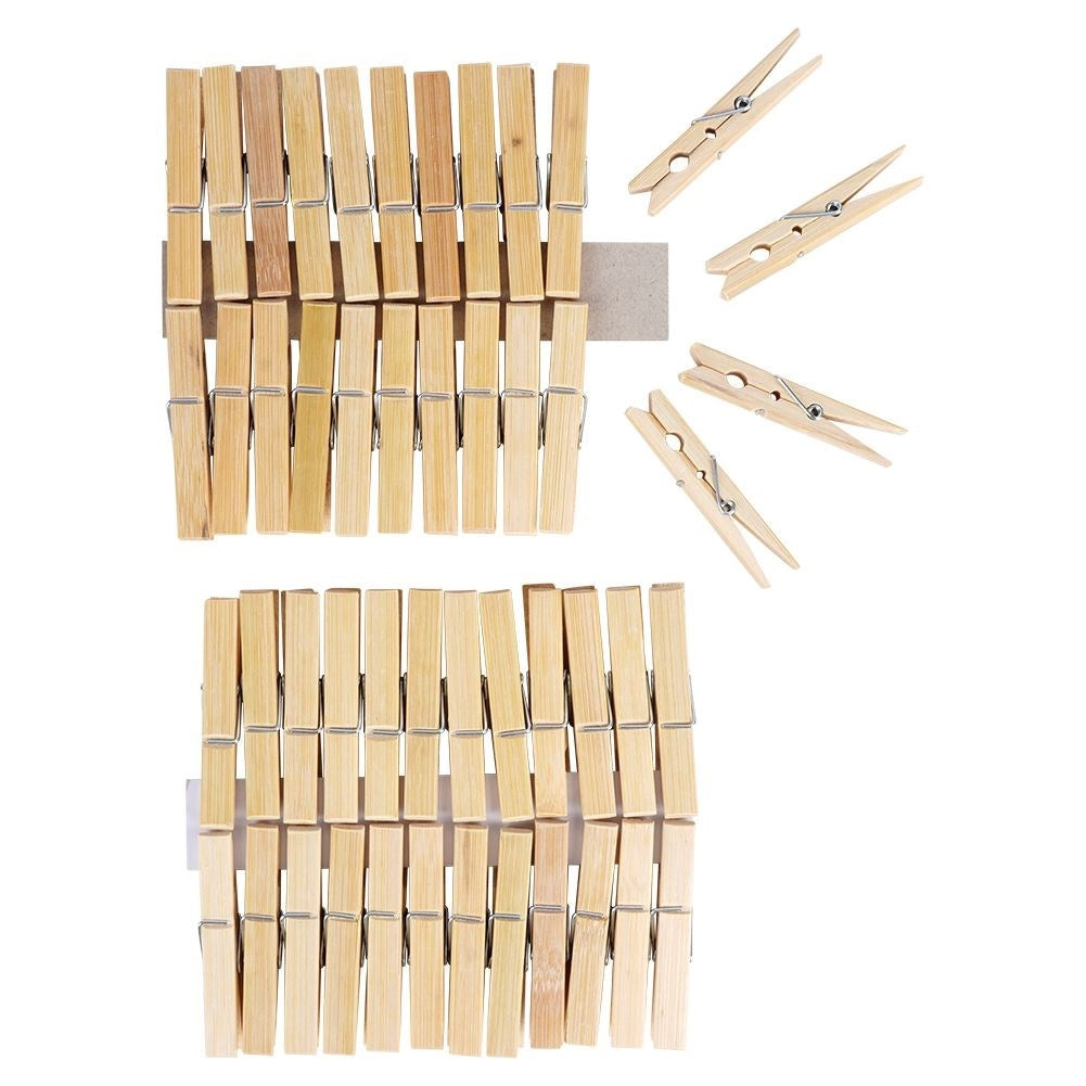 48 strong and durable bamboo clothespins for all clothes