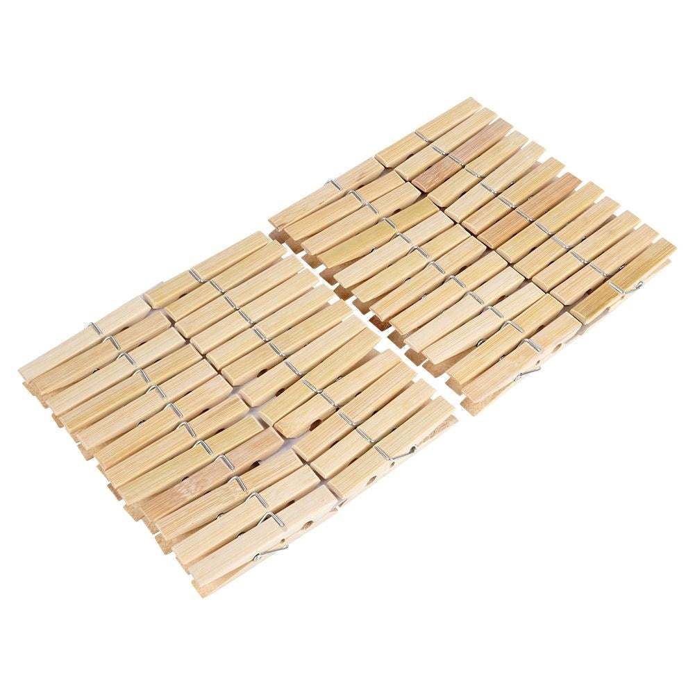 48 strong and durable bamboo clothespins for all clothes