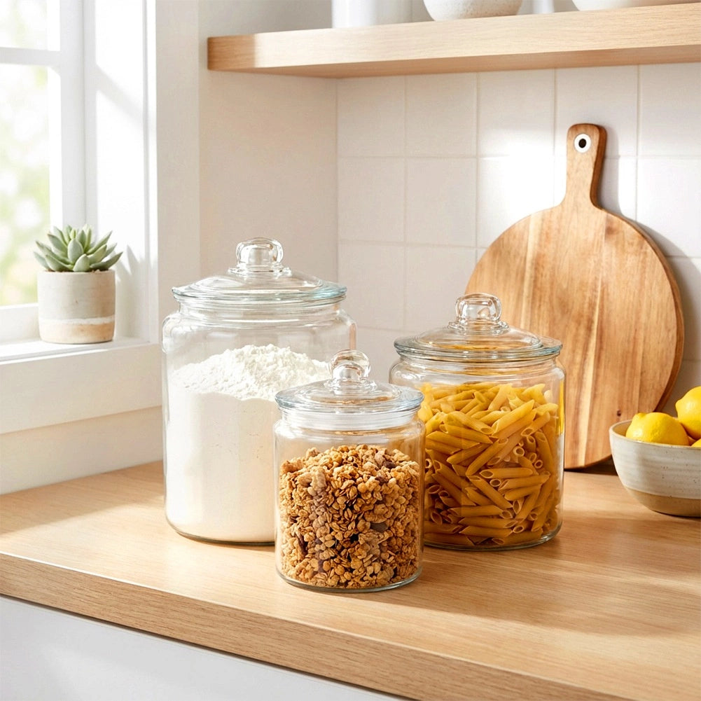 4L Glass Food Storage Container with Airtight Lid