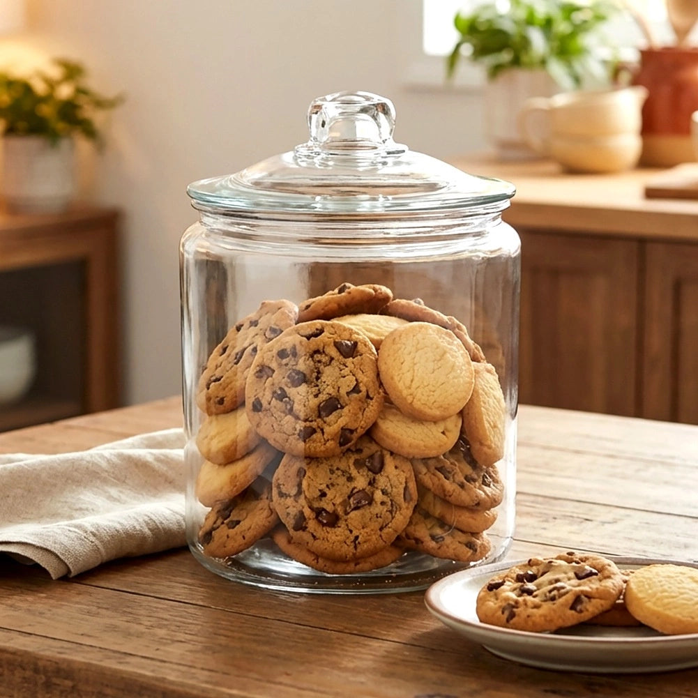 4L Glass Food Storage Container with Airtight Lid