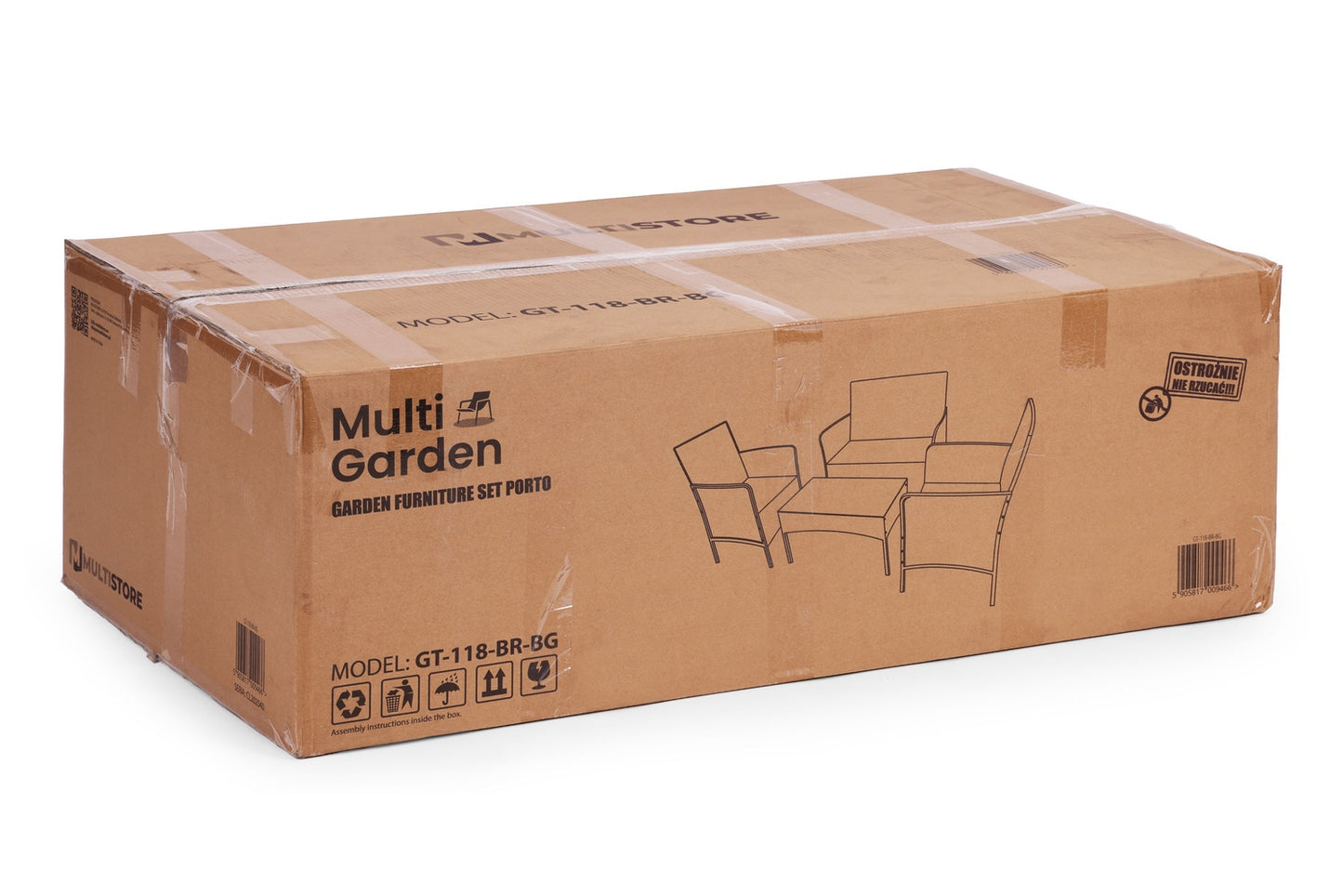 4-Person Garden Furniture Set with Table and Bench
