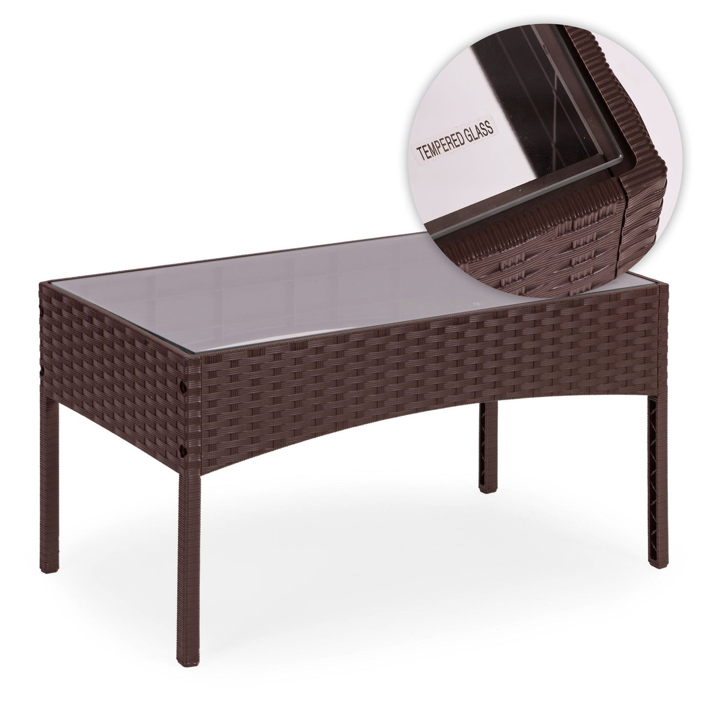 4-Person Garden Furniture Set with Table and Bench