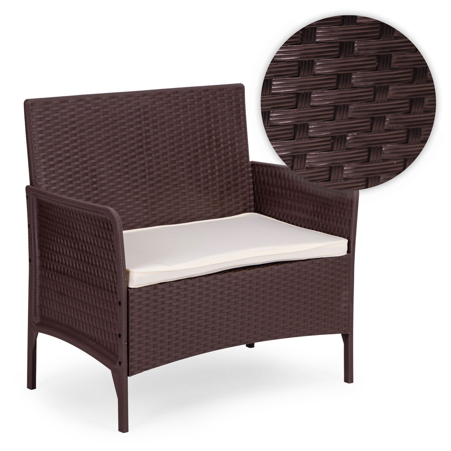 4-Person Garden Furniture Set with Table and Bench