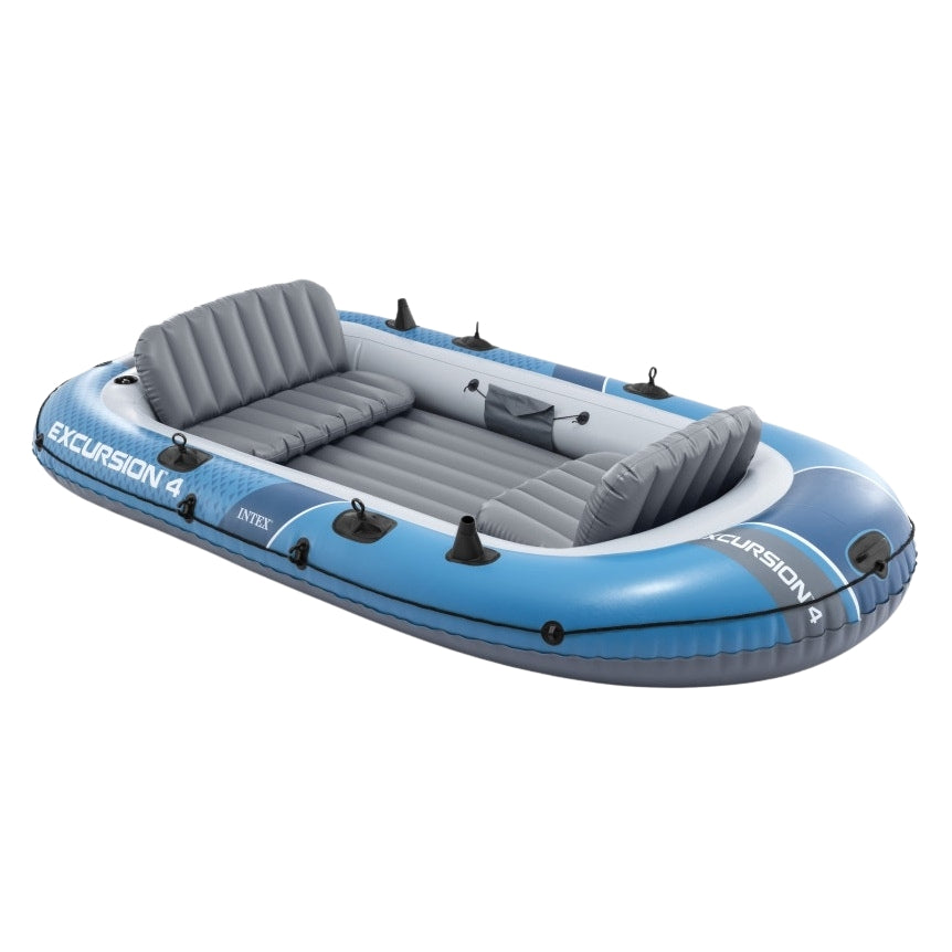 4-Person Inflatable Boat with Pump, Oars, and Bag