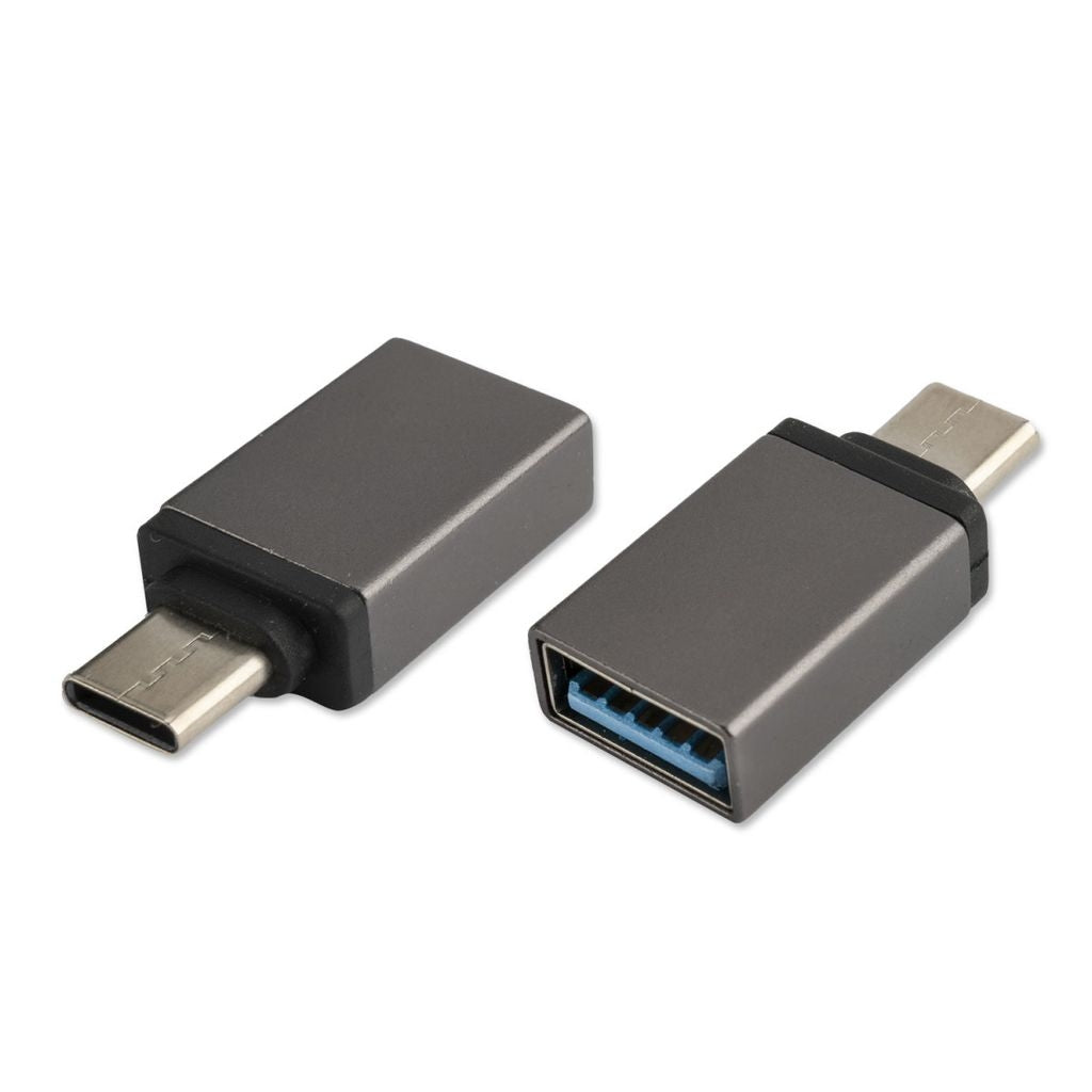 4Smarts Passive Adapter USB-C to USB-A, 2 pcs - Gray
