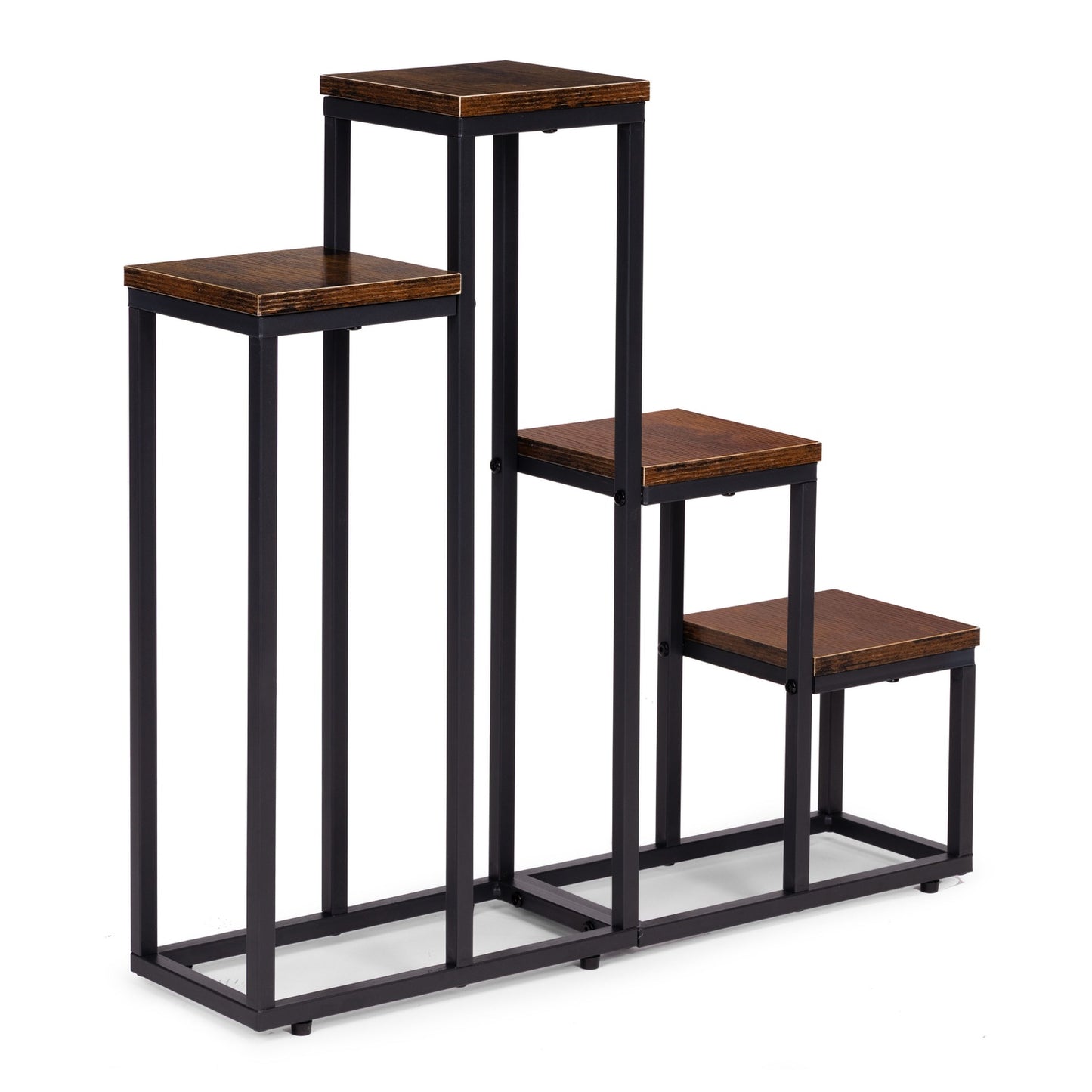 4-Tier Steel Plant Stand with Chipboard Shelves