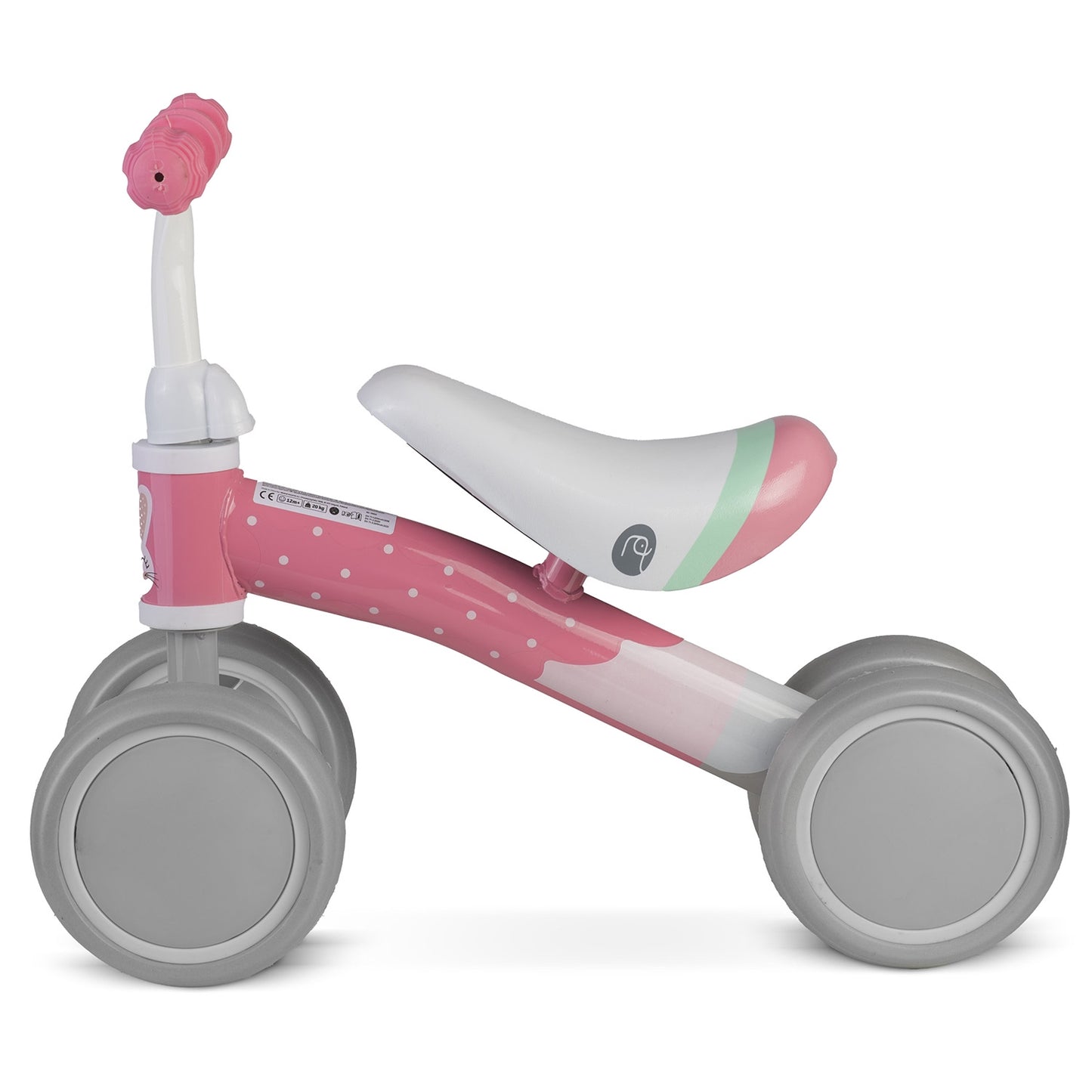 4-Wheel Balance Bike, Metal Frame, Foam Seat