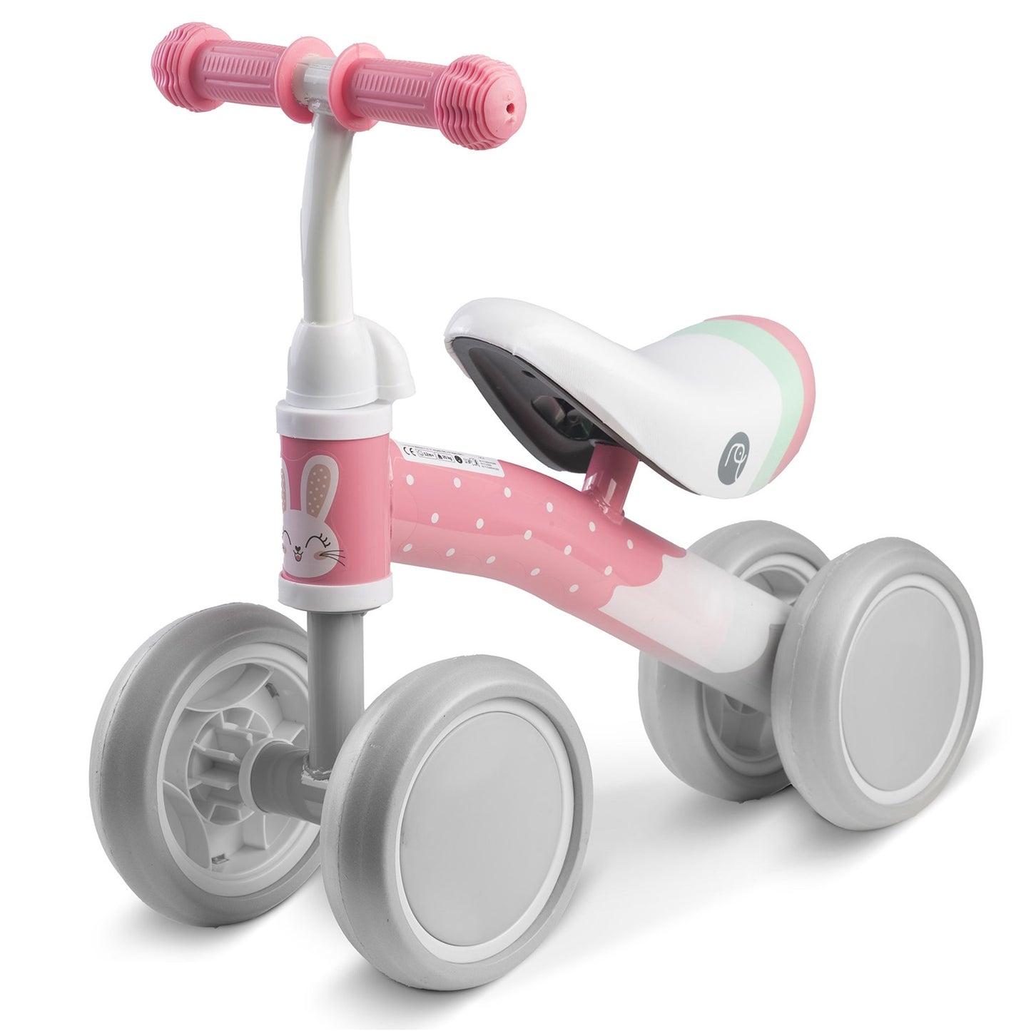 4-Wheel Balance Bike, Metal Frame, Foam Seat