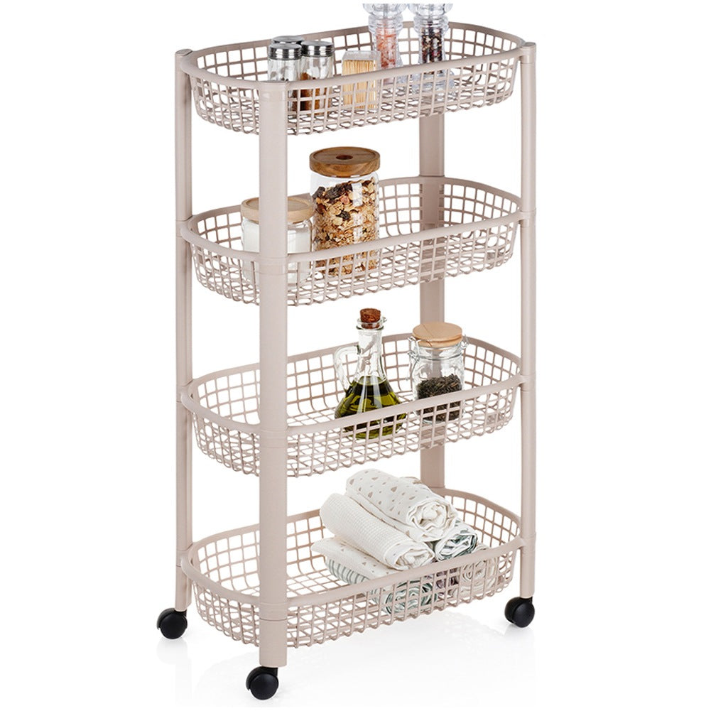 4-level shelf on wheels 46.5x26x79 cm