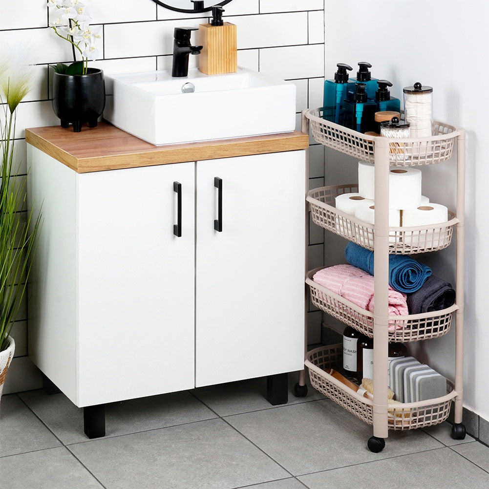 4-level shelf on wheels 46.5x26x79 cm