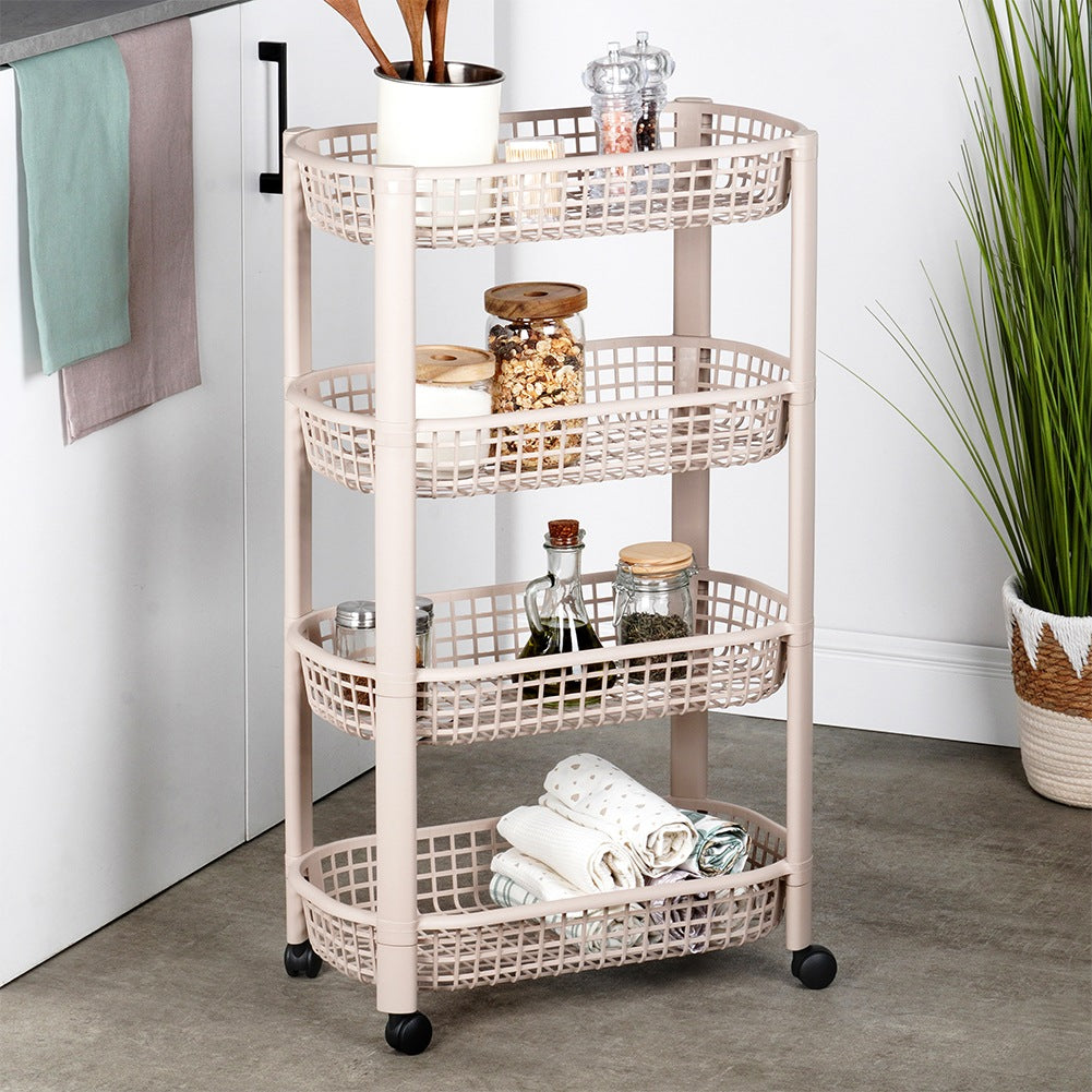 4-level shelf on wheels 46.5x26x79 cm