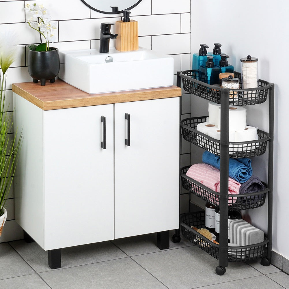 4-level shelf on wheels 46.5x26x79 cm