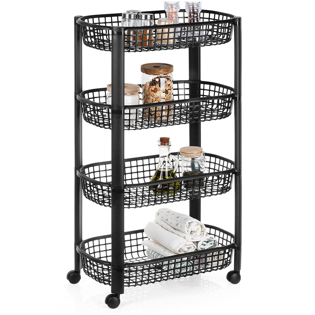 4-level shelf on wheels 46.5x26x79 cm
