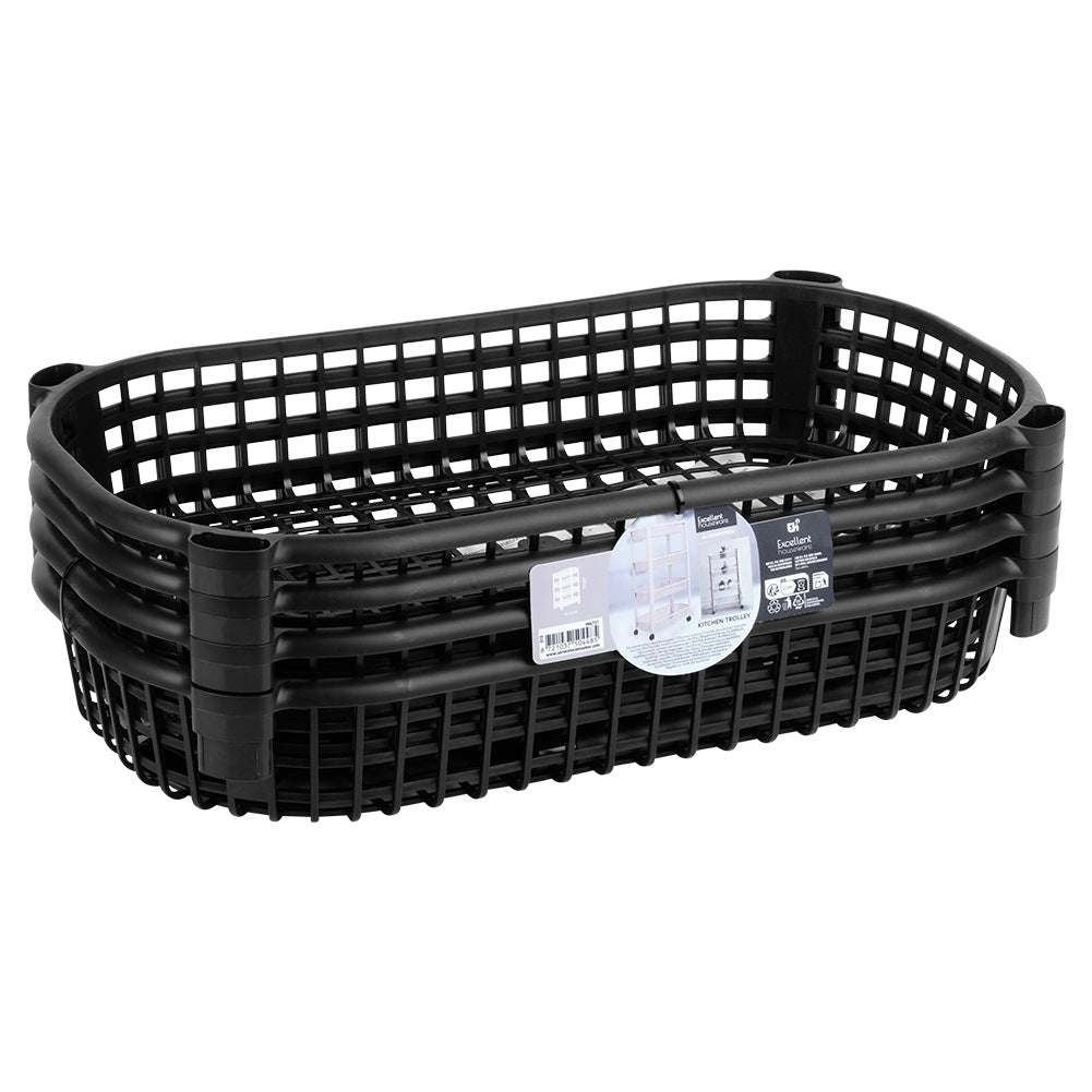 4-level shelf on wheels 46.5x26x79 cm
