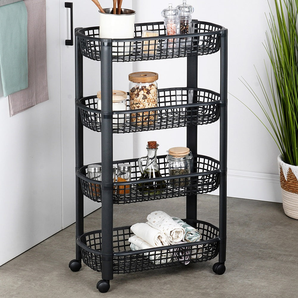 4-level shelf on wheels 46.5x26x79 cm