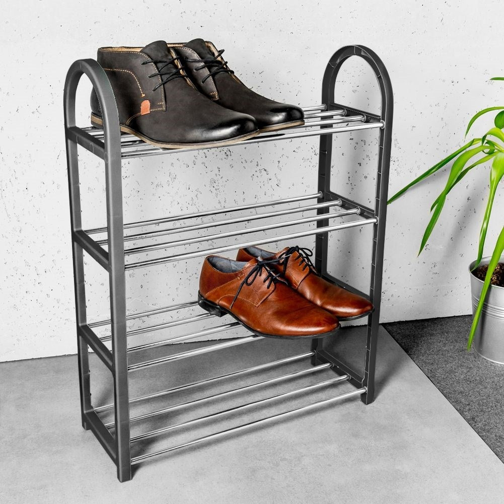 4-level shoe shelf for order and order in the hall