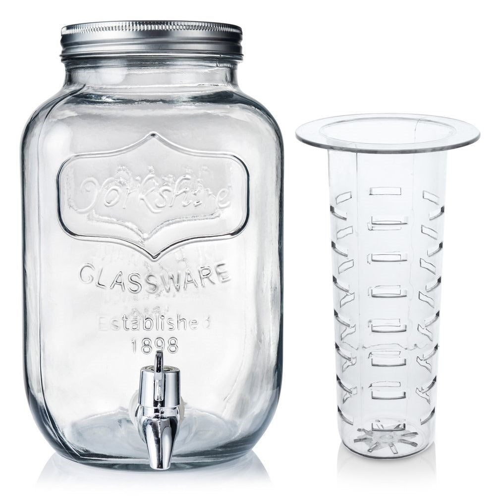 4-liter beverage container with faucet and fruit insert