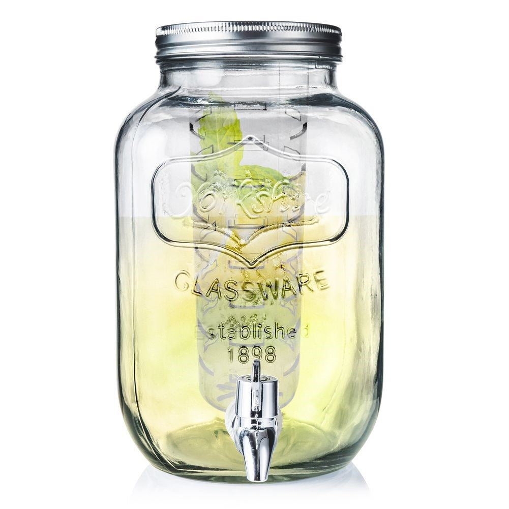 4-liter beverage container with faucet and fruit insert