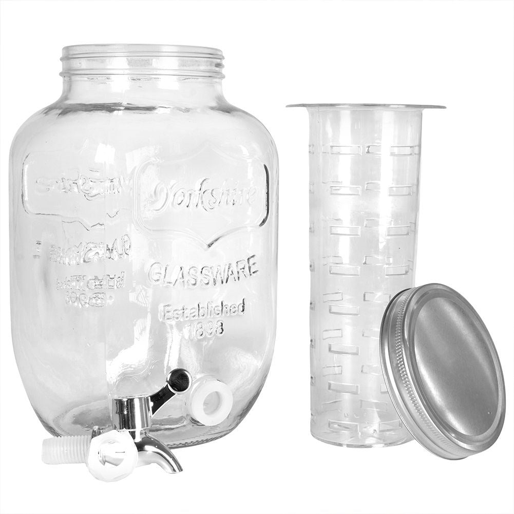 4-liter beverage container with faucet and fruit insert