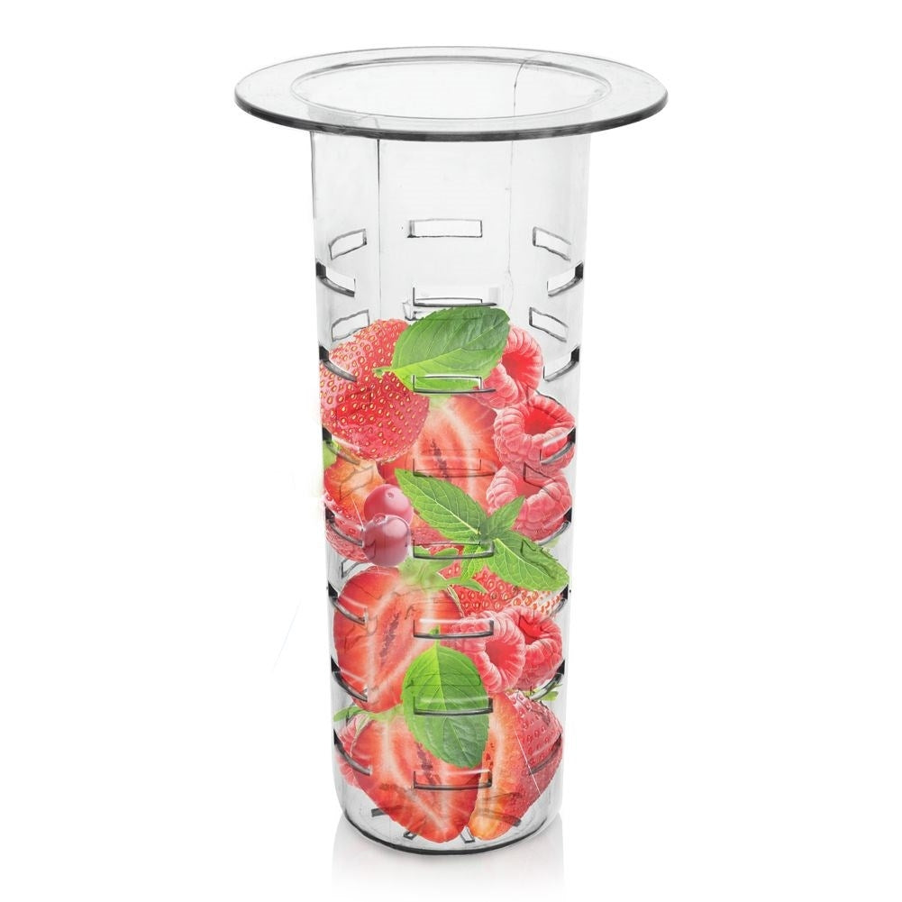 4-liter beverage container with faucet and fruit insert
