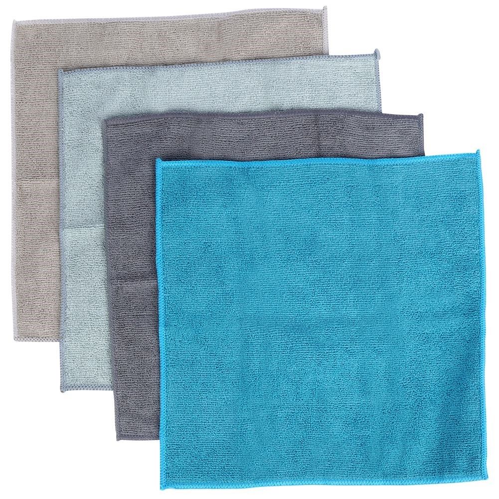 4-pack microfiber kitchen towels: Absorbent, chemical-free cleaning