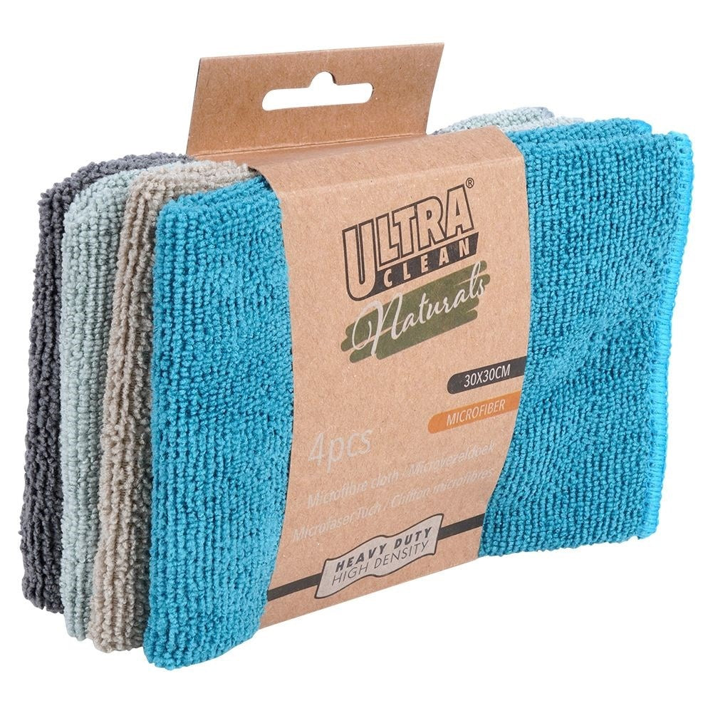 4-pack microfiber kitchen towels: Absorbent, chemical-free cleaning