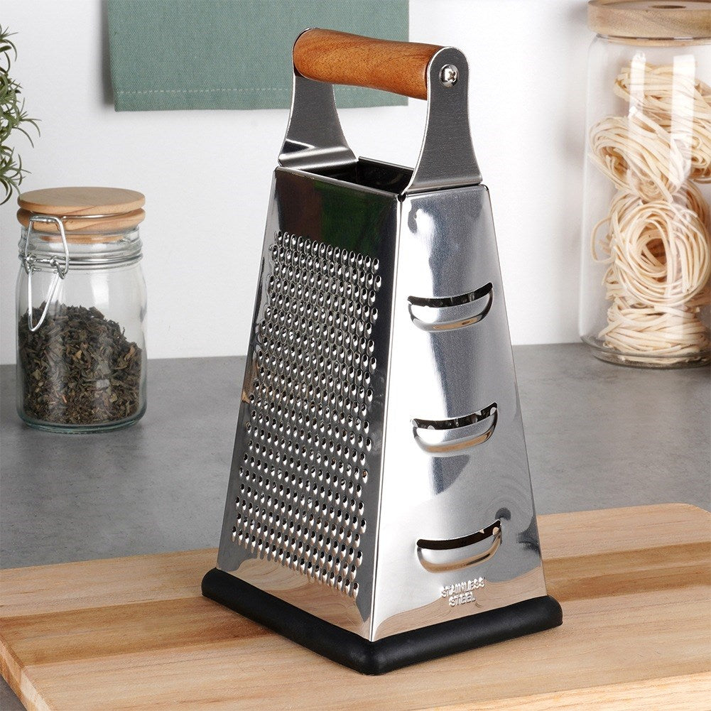4-sided steel kitchen grater 22 cm
