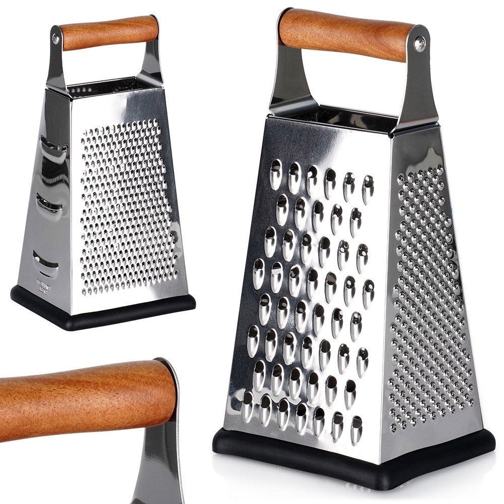 4-sided steel kitchen grater 22 cm