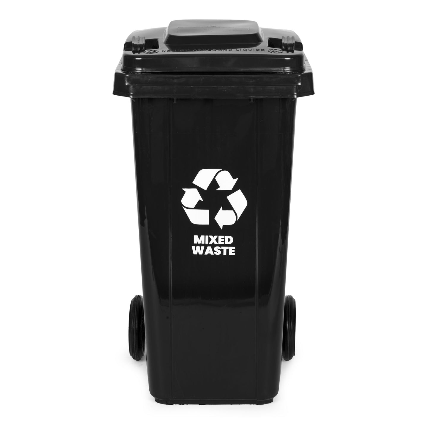 4x120L Waste Bins Set with Rubber Wheels – HDPE, Multi-Color