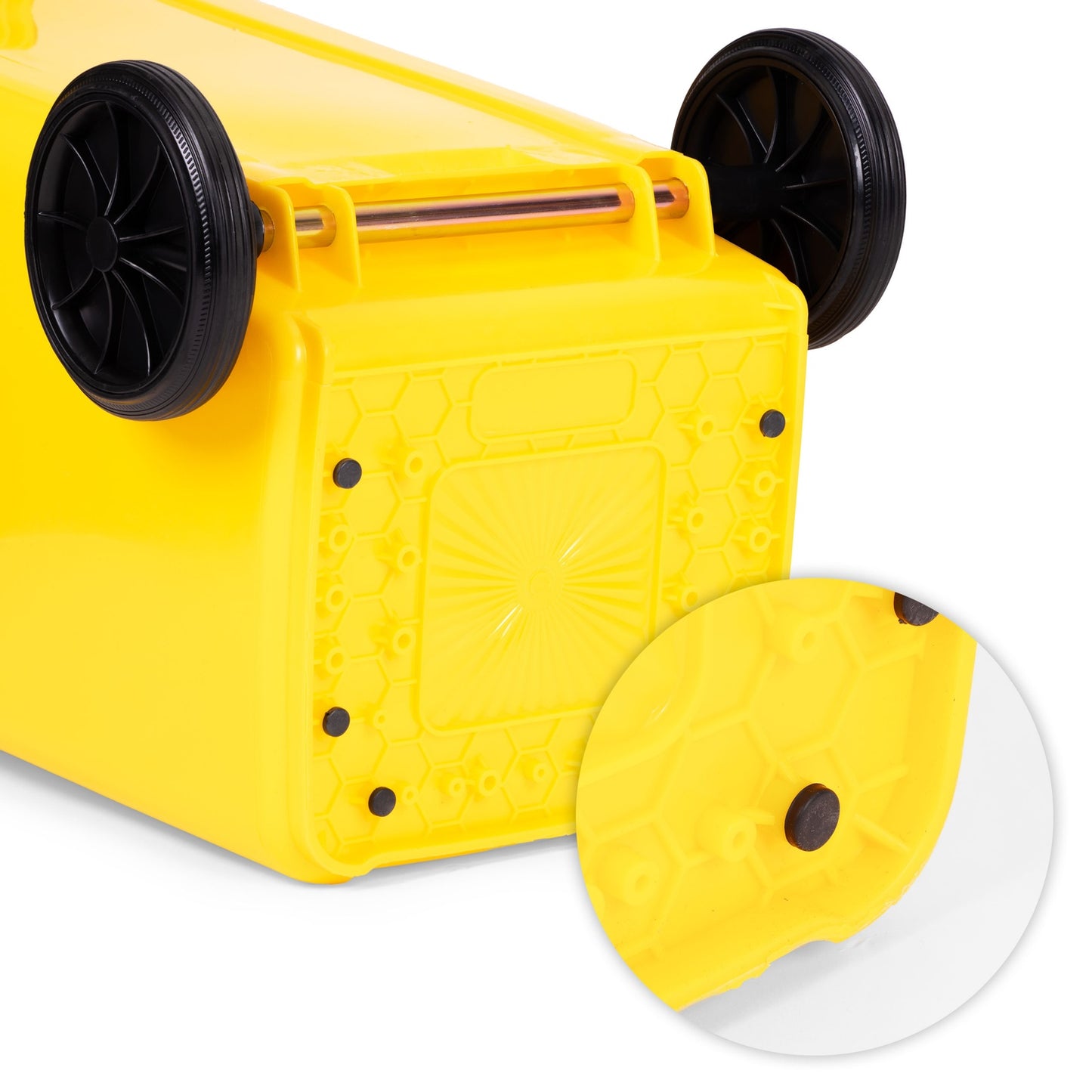 4x120L Waste Bins Set with Rubber Wheels – HDPE, Multi-Color