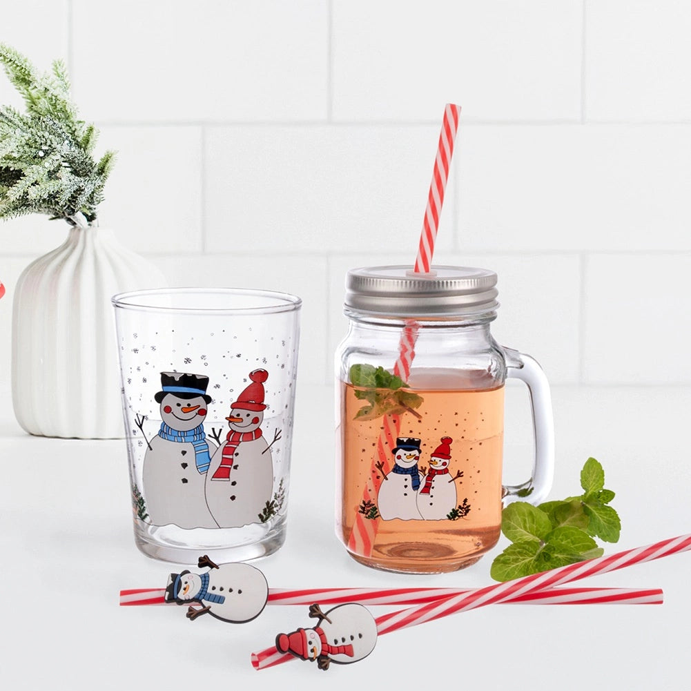 500 ml Winter Motif Glass – Dishwasher & Microwave Safe