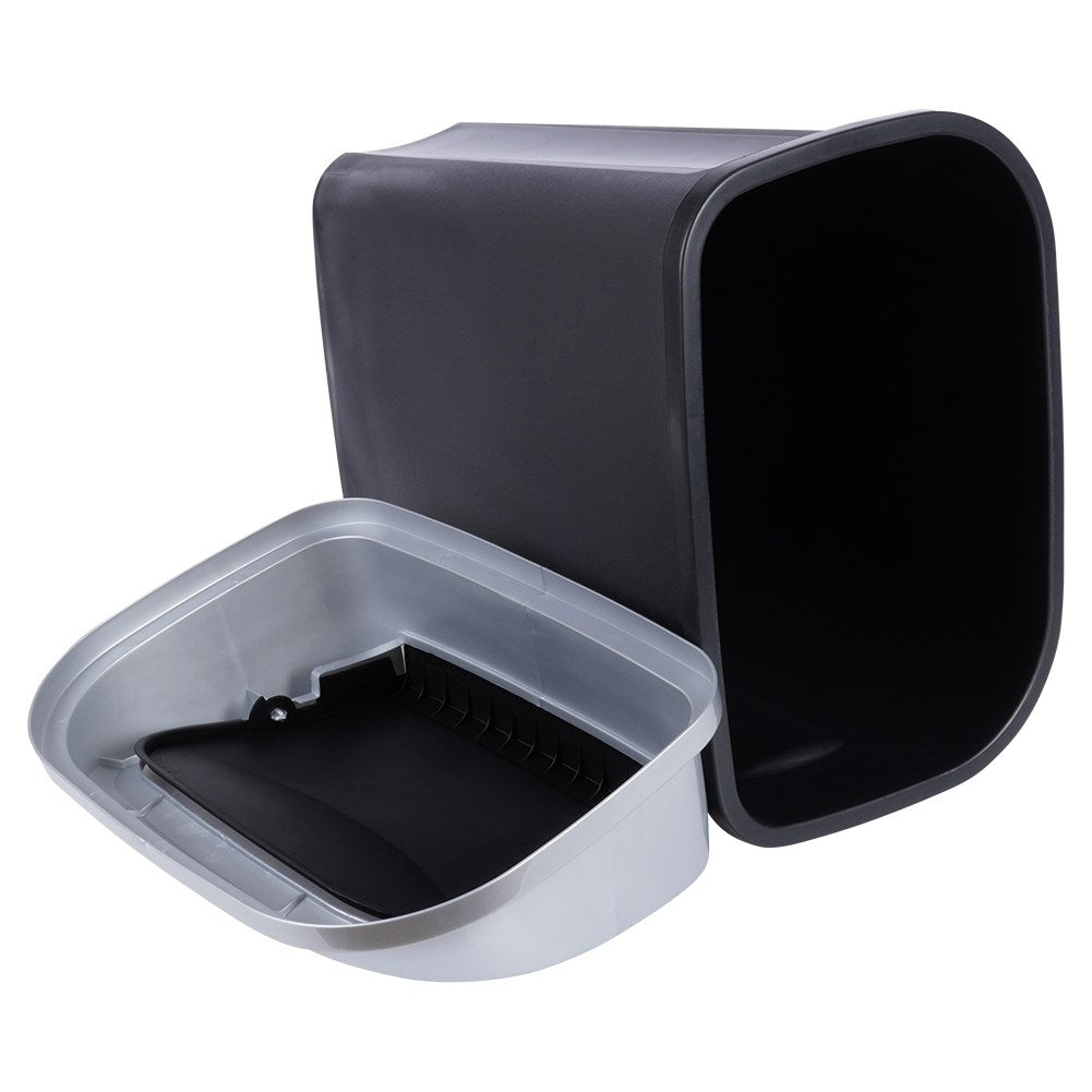 50L Dustbin with Swivel Lid in Durable Black Material