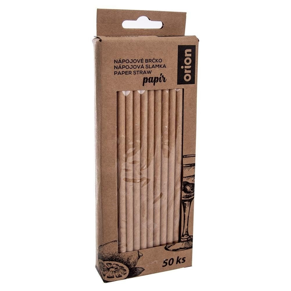 50 environmentally friendly paper straws for parties and drinks