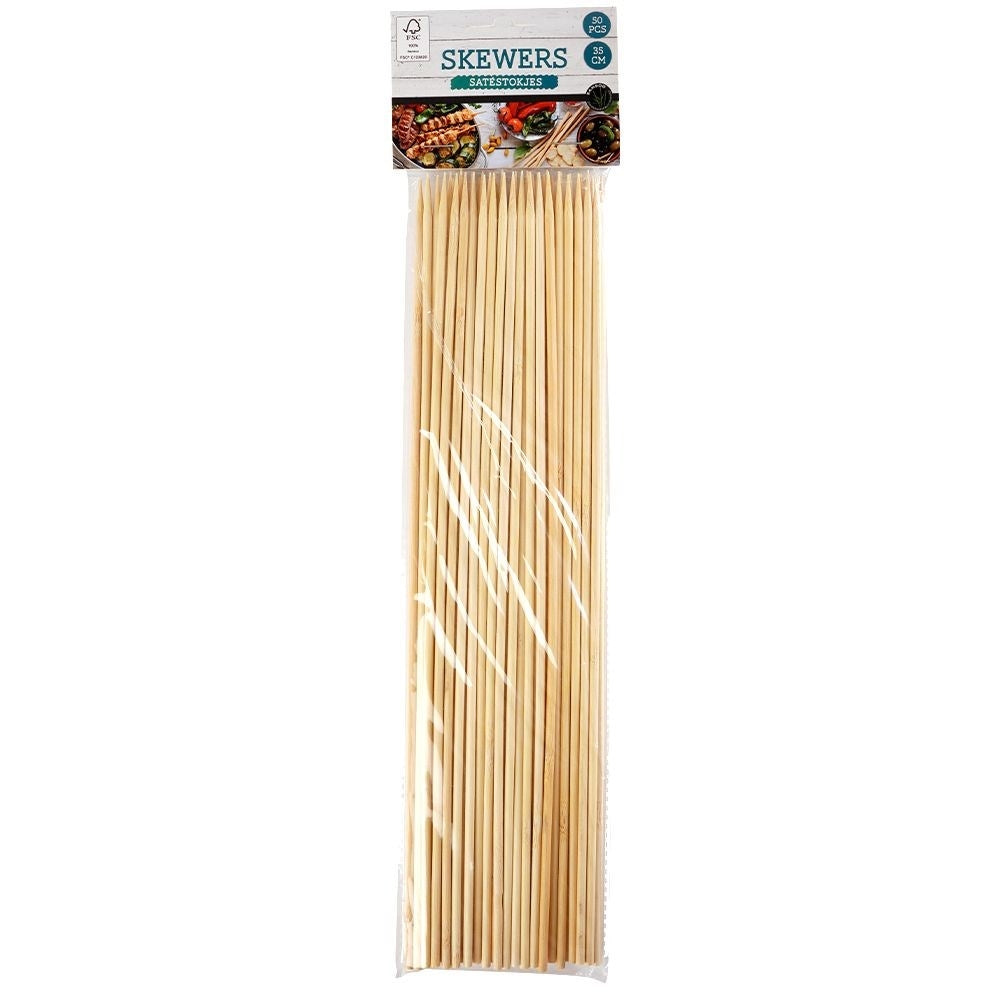 50-pack Long Bamboo Skewers - Perfect for All Skewers