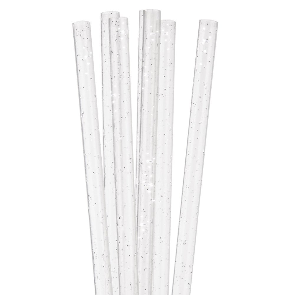 50 reusable glitter straws for cold and hot drinks