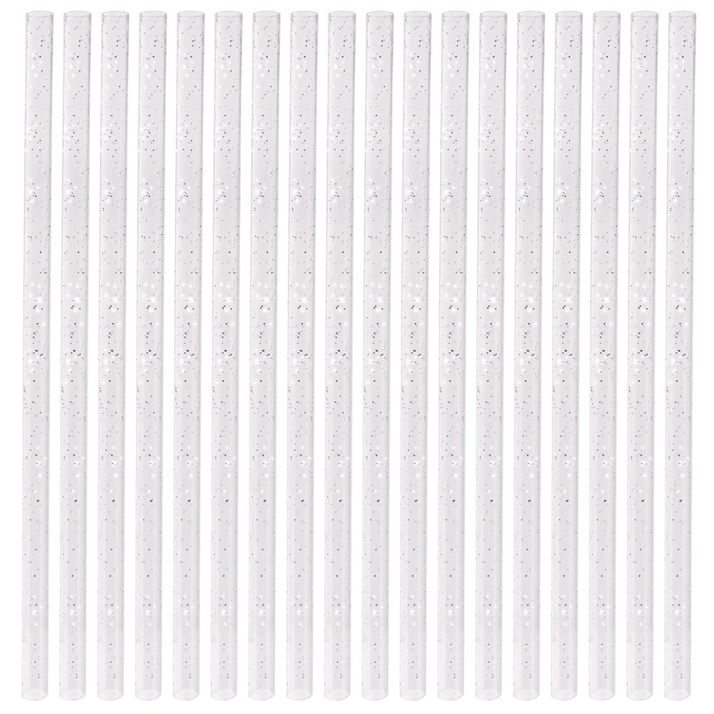 50 reusable glitter straws for cold and hot drinks