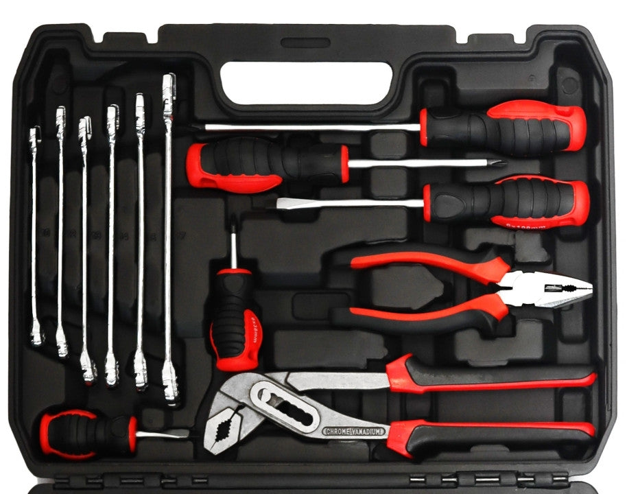 58-Piece Tool Set with Wrenches, Screwdrivers, Pliers