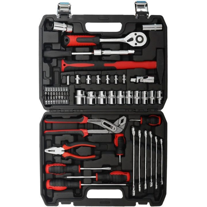 58-Piece Tool Set with Wrenches, Screwdrivers, Pliers