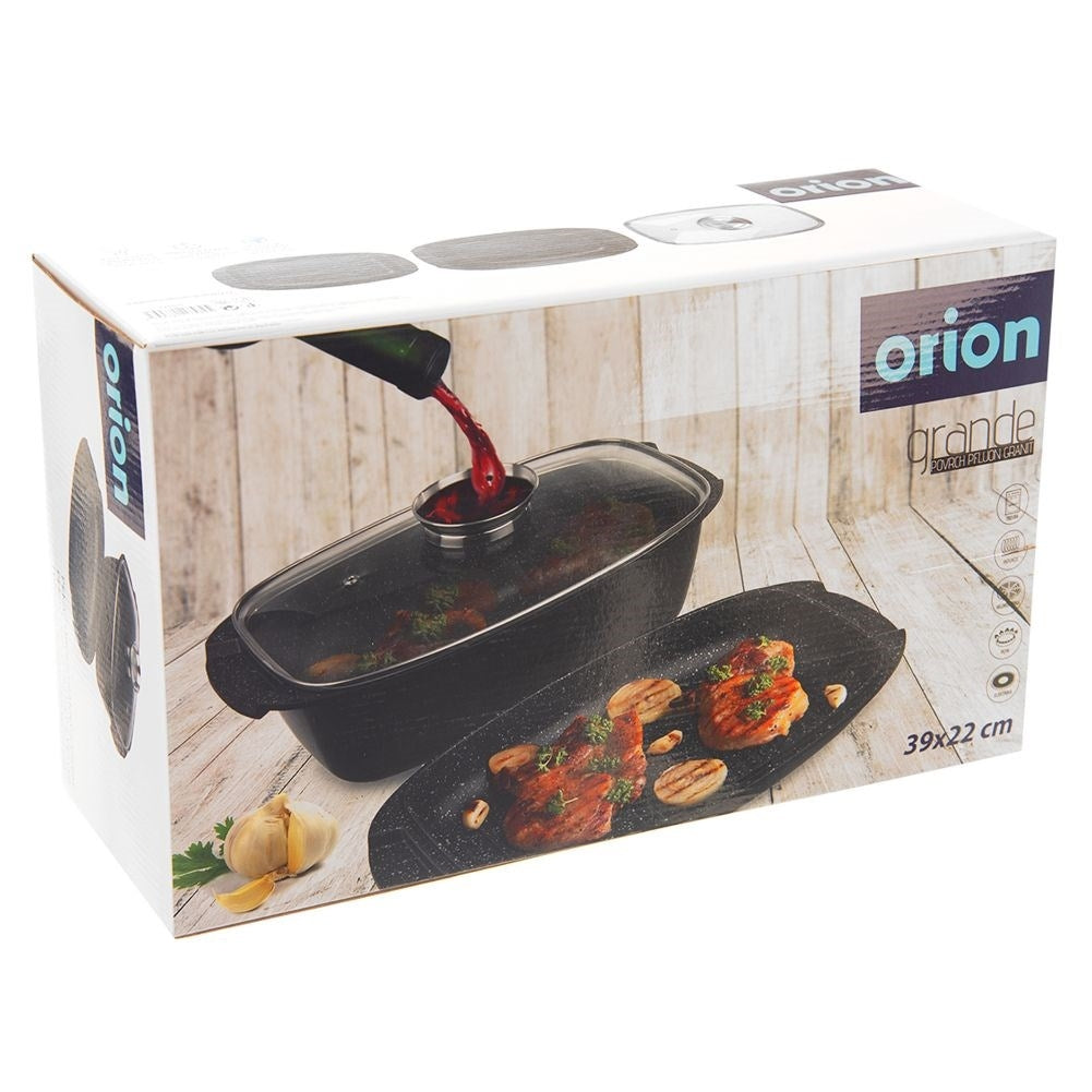 5L Frying Pan with Non-stick and Grill Pan Lid